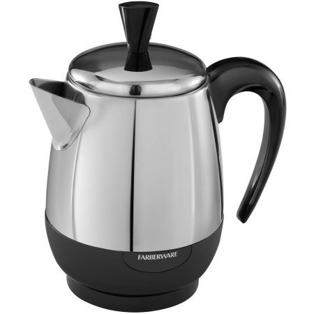 Farberware 4-Cup Percolator, Stay Cool Handle and Cover Knob