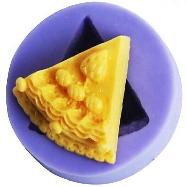 Y&XL&H Mini Triangle Strawberry Cake Shaped Fondant Cake Chocolate Silicone Mold Cupcake Decoration Tools,L4.1cmW4.1cmH1.4cm