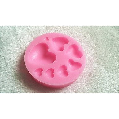 Sher Bakeware Silicone Heart Baking Molds for Fondant Candy Chocolate Cake N2