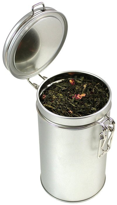 Latching Tea Storage Tin, Coffee Tin, Tea Container, Spice Storage, Latched Lid W/ Rubber Seal, Multi-Purpose... N2