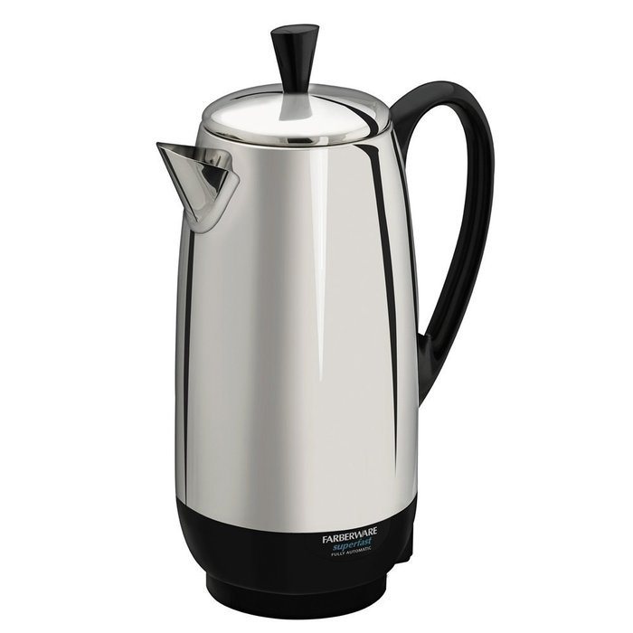 Farberware FCP412 12-Cup Percolator, Stainless Steel N3