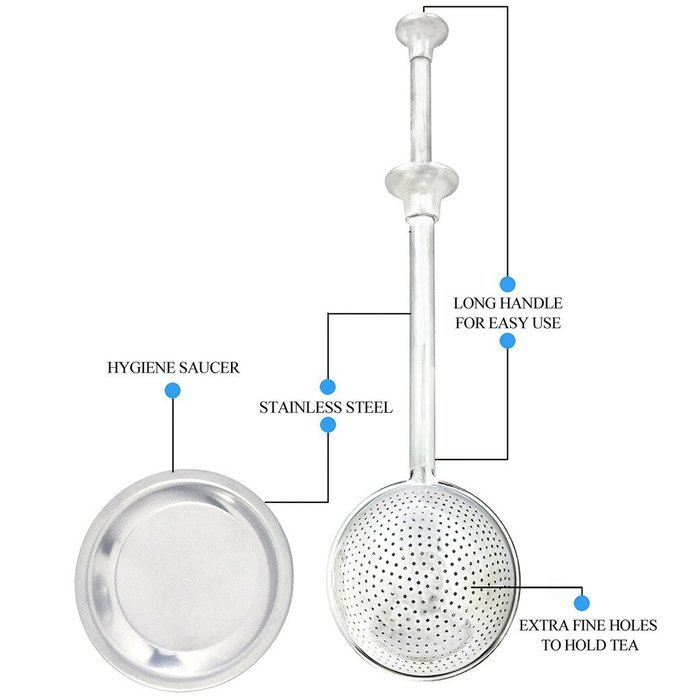 Tea Infuser With Saucer Stainless Steel Tea Ball is Perfect for Teapot, Mug, Bottle, Cup, Glass, and Travel Set...