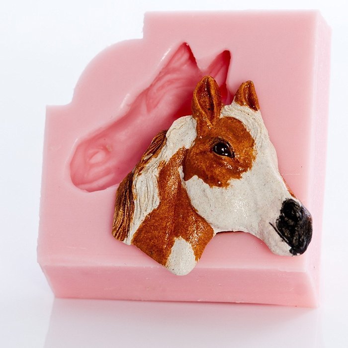 Horse Head Silicone Mold Make Your Own Western Chocolate, Fondant, Candy, Mints, Resin, Clay. Mold creates a small... N5