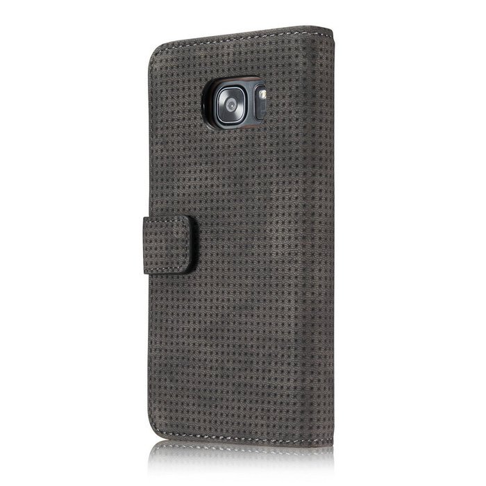 Galaxy S7 Edge Case, Aroko Wallet Case Classic for Galaxy S7 Edge Brown PU Leather Slim Stand Case Cover (Blue) N7
