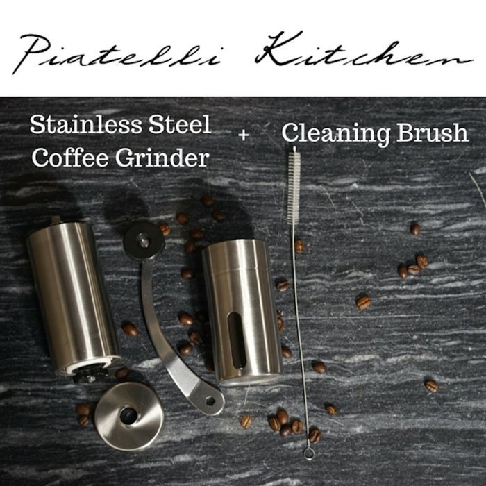 Portable Handheld Coffee Grinder - Ceramic Burr and Professional Grade Stainless Steel. Perfect Manual Coffee... N3