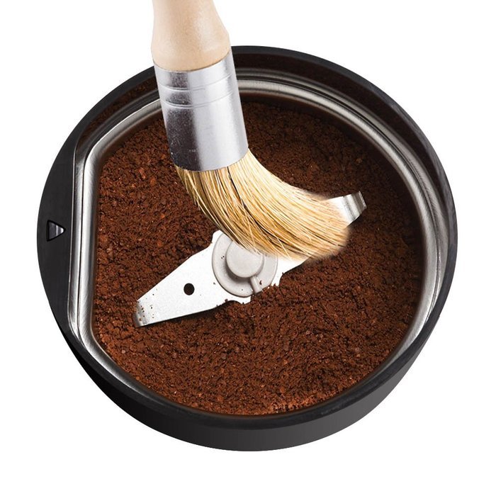 Coffee Grinder Cleaning Brush and Stainless Steel Scoop by Chephon, 2-In-1 Value Pack N2