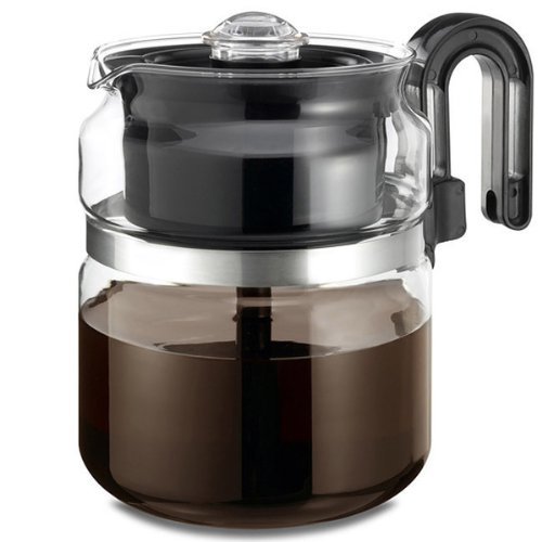 Medelco 8-Cup Borosilicate Glass Stovetop Percolator Includes Trivet in Strain and Thermal Shock Resistant
