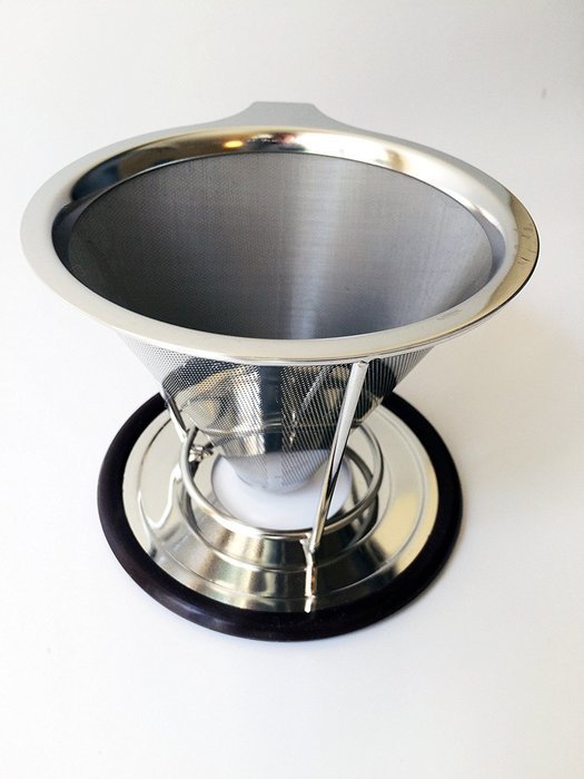 Newport Essentials Pour Over Coffee Filter: Stainless Steel Reusable Coffee Dripper and Brewer with Pour Over... N6