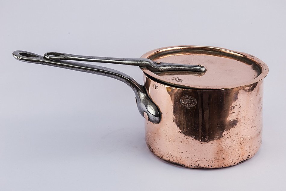 Classical Medium Copper Cooking Pan Lid Benham Sons Antique Service Kitchen Serving Dinner English Circa 1900 LS N5