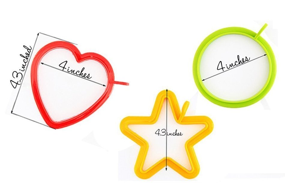 PAN 3 Piece Silicone Pancake Ring Set