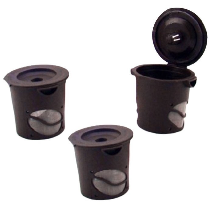 Ezyoutdoor 3 pack Reusable Coffee Tea Filter Cup Set for Keurig, My K-cup style, 3 Filters , Fits B30, B31, B40... N2