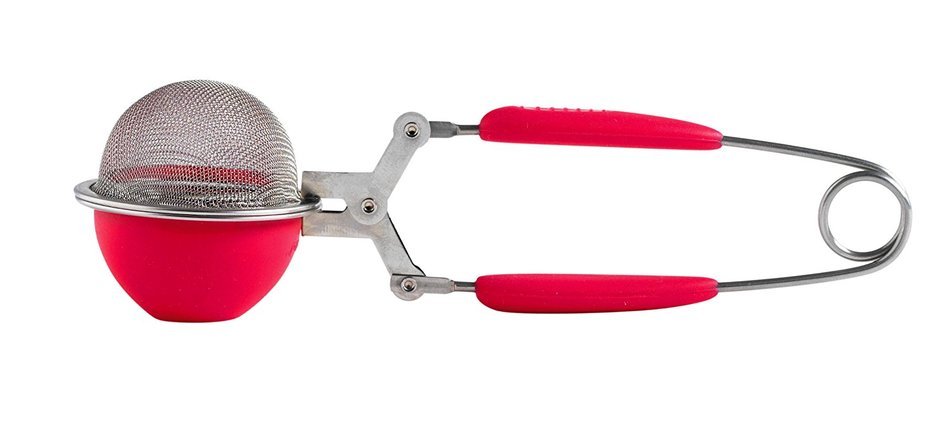 Mastrad quality Silicone Tea Infuser Herbal Strainer Mesh Filter icing sprinkler Red