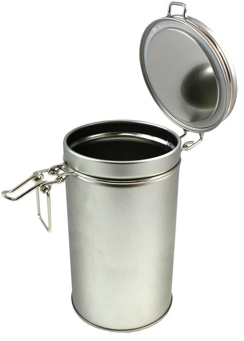 Latching Tea Storage Tin, Coffee Tin, Tea Container, Spice Storage, Latched Lid W/ Rubber Seal, Multi-Purpose... N3