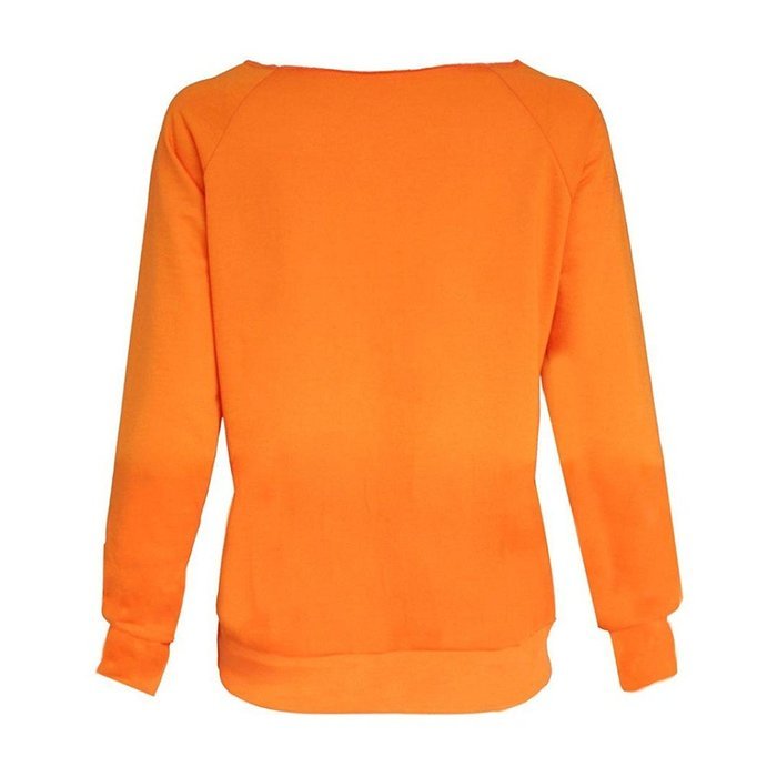 Pullover Tops,Morecome Women Halloween Pumpkin Print Long Sleeve Sweatshirt N21