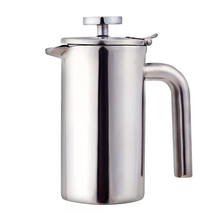 350ML 202 Stainless Steel Double Walled Tea Pot Coffe Maker with Handle K2876-1