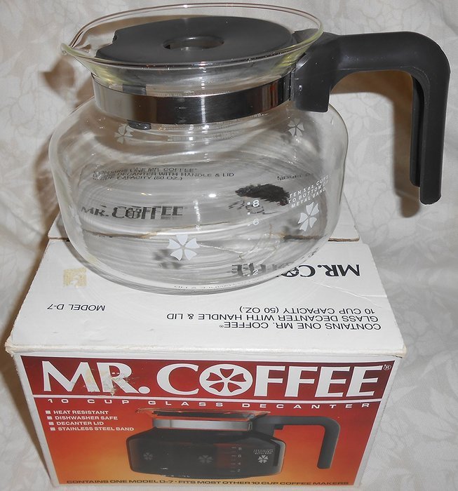 Mr. Coffee 10 Cup Glass Decanter Carafe Model D-7 -- Fits Black & Decker Spacemaker SDC2A, SDC2D, SDC3A, Bunn... N5