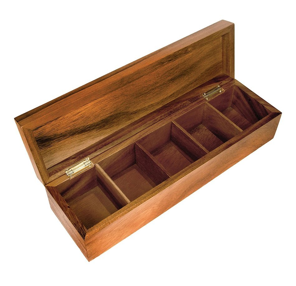 Townhouse Tea Box, Acacia Wood N2