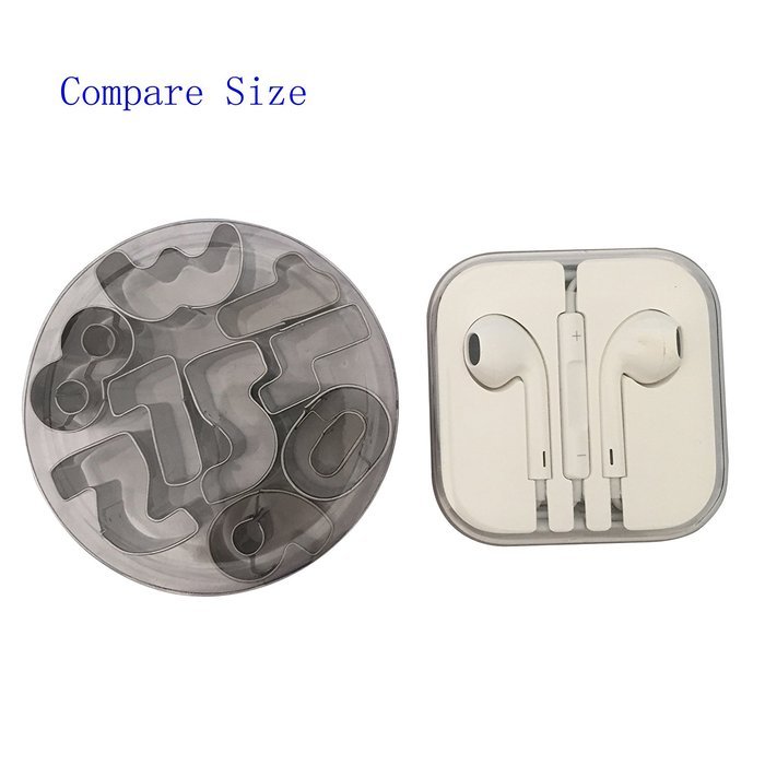 YeMarket 9-Pieces Number Cookie Cutter Set, Stainless Steel Biscuit Mold N3