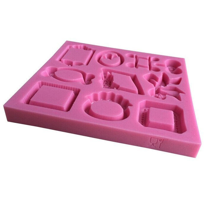 FLY 3D Silicone Mold Photo Frame and Picture Frame Shape Lace Cake Tools,Pink N4