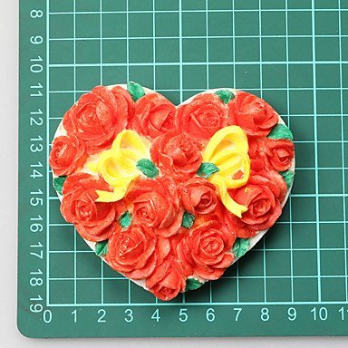 Sher The Heart-shaped Rose Resin Jewelry Box Chocolate Silicone Molds,Decoration Tools Bakeware N3