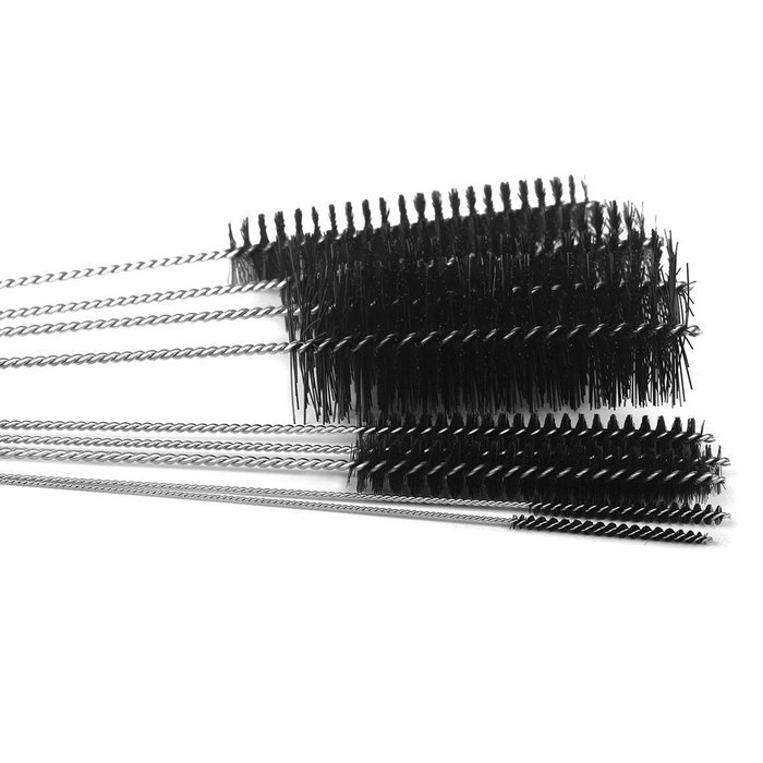 8 Inch Nylon Tube Brush Cleaning Set with Wire Loop Handle ( 10 pieces ) N8