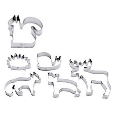 Y&XL&H Animal Pastry Cutter Xmass Deer Cookie Cake Maker,Set of 6 N3