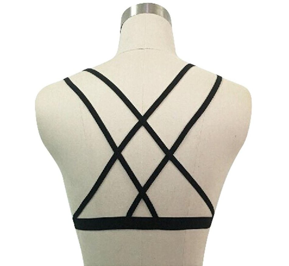 PHOTNO Women bra Strap Vest Cut Out Shirt Beach Tank Crop Tops N4