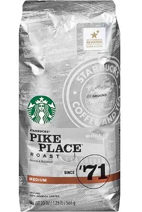 Starbucks Pike Place Ground Coffee, 20 oz. , Premium Coffee Blend, Pack Six (6) Best Gourmet Coffee, Specialty...