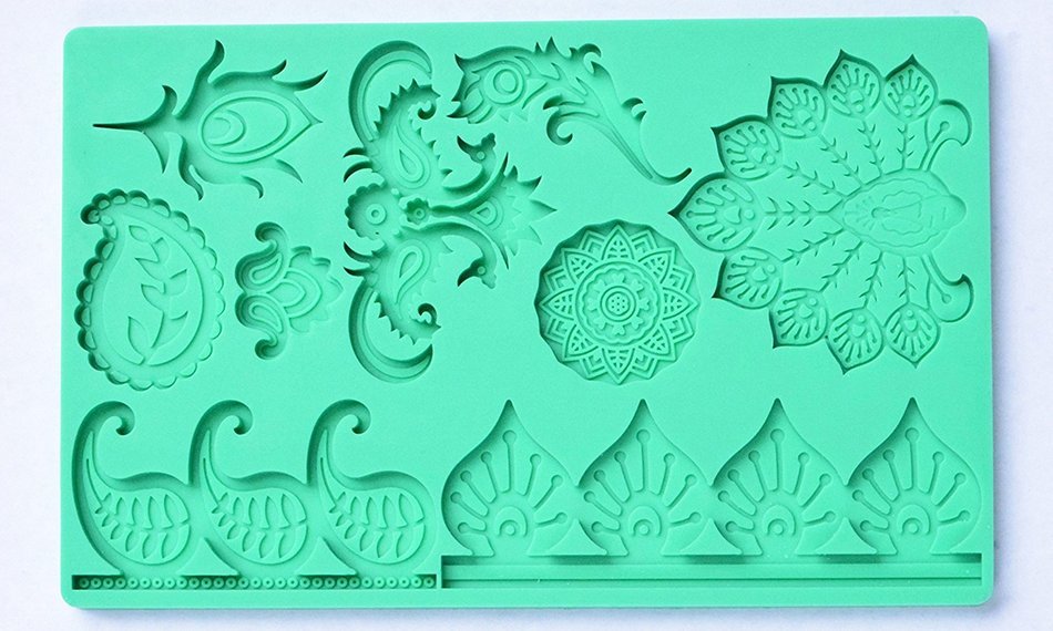 Peacock/Paisley Fondant Mold N6
