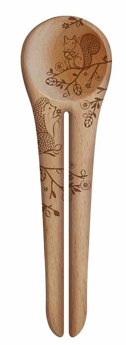 Talisman Designs Coffee Scoop & Clip, Solid Beechwood, Laser Etched Dog Collection N5
