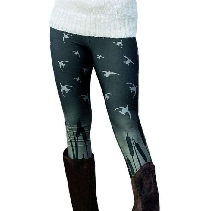 PHOTNO Fashion Women Skinny Printed Stretchy Pants Leggings N62