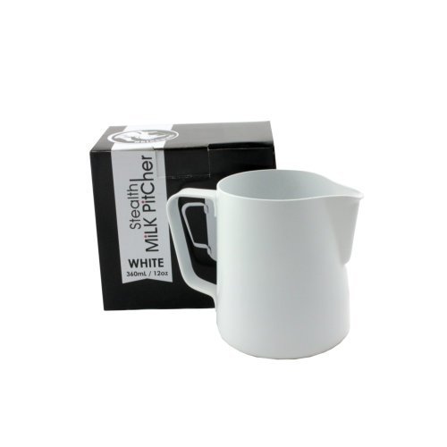 Rhinowares White Stealth Milk Pitcher - 12oz/360ml