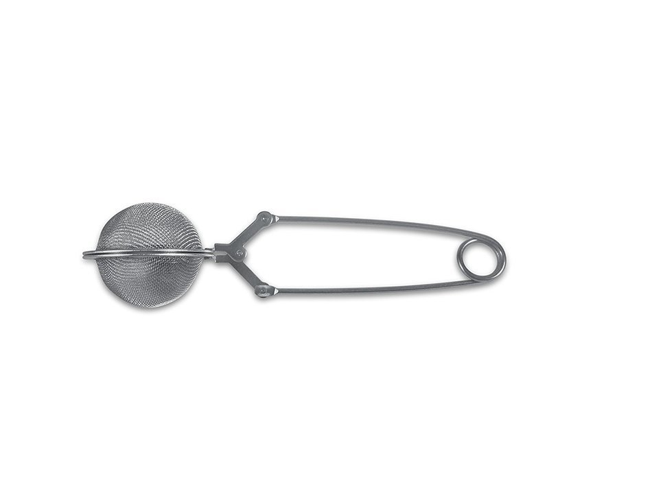 Round Mesh Stainless Steel Tea Infuser Stir Wand, w/ Jointed Clip Clamp Handle N2