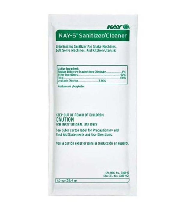 Kay 5 Chlorine Powder Sanitizer Packed Case (1 X 1oz)