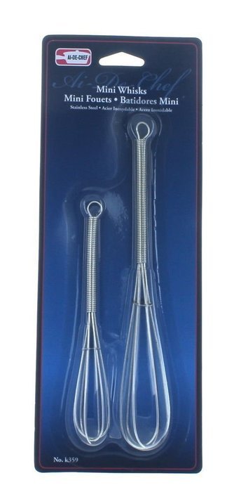 Mini Whisks Set of 2 Stainless Steel Whipping Beaters Kitchen Tools