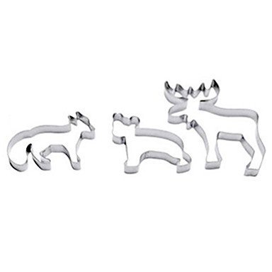 Y&XL&H Animal Pastry Cutter Xmass Deer Cookie Cake Maker,Set of 6 N4