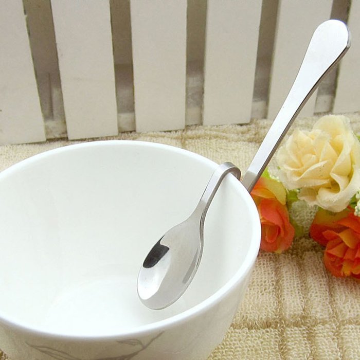 Dahlonega Stainless Steel Spoon Bending Hanging Cup Stainless Steel Coffee Spoon Bent Suspension Jam Spoon N3