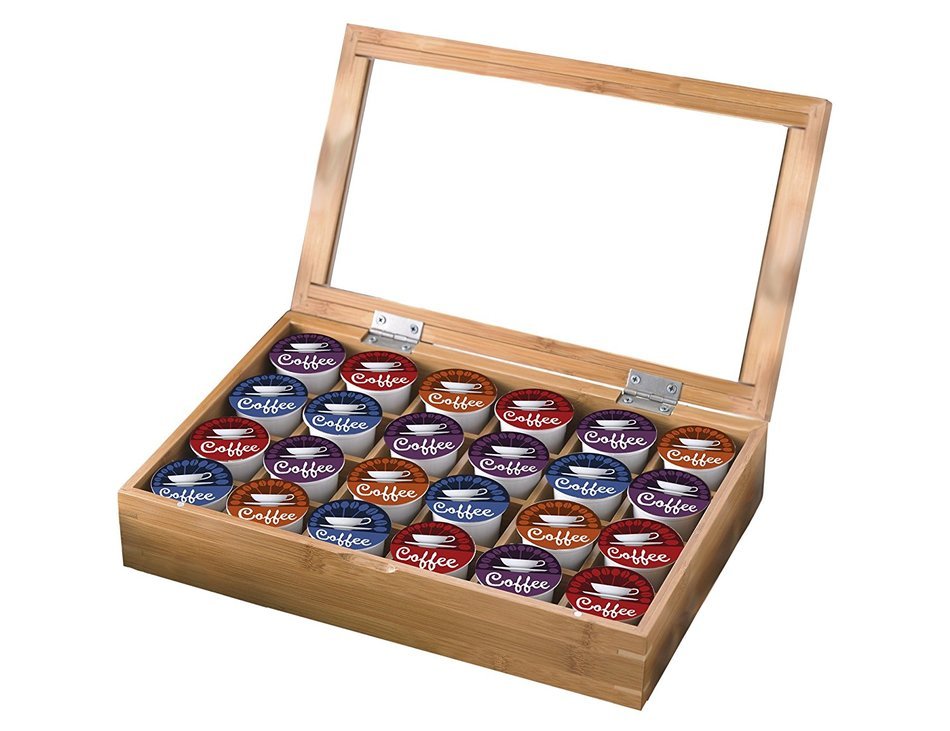 Creative Home 73461 Single Serve Drawer Coffee Pod Holder with Acrylic Lid