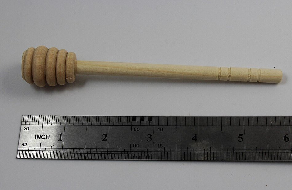 CHENGYIDA 100- PACK 6" Wooden Honey Dippers , Portable Mini Jam Honey Dipper Stirring Rod Wooden Muddler Honey... N2