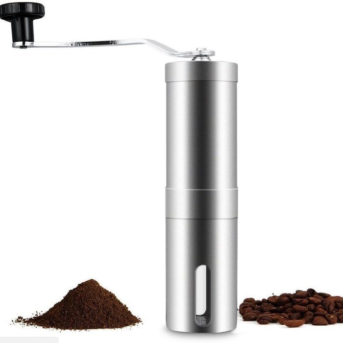 Coffee Grinder Stainless Steel Manual Hand Crank Mill Grinds for Precision Brewing Beans Spices Brushed N3