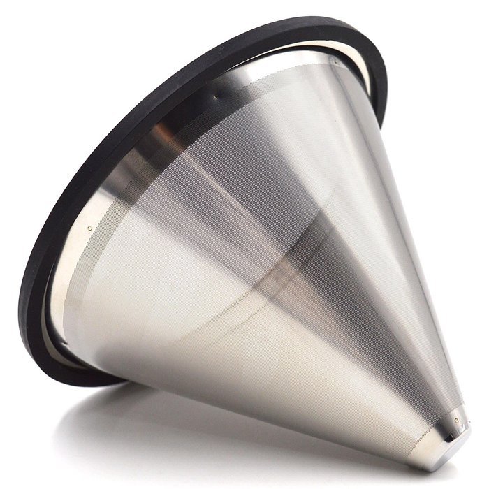 YC-Houseware Pour Over Coffee Filter Tiny Holes Stainless Steel Cone Coffee Dripper Fits Various Pot, Cups, Mugs N6
