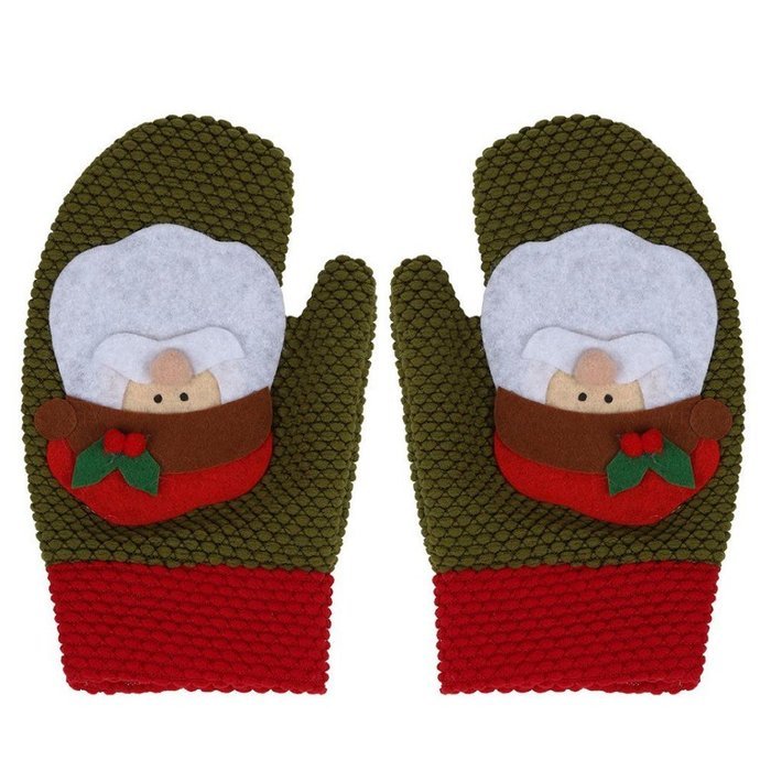 Christmas glove,Morecome Santa Snowman 1pc Cutlery Sets Of Six Sets Of Gloves N3