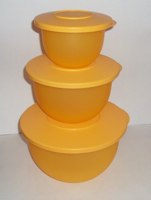 Tupperware Classic Impressions 3 Nesting Mixing Bowls Salad Bowl Set ...