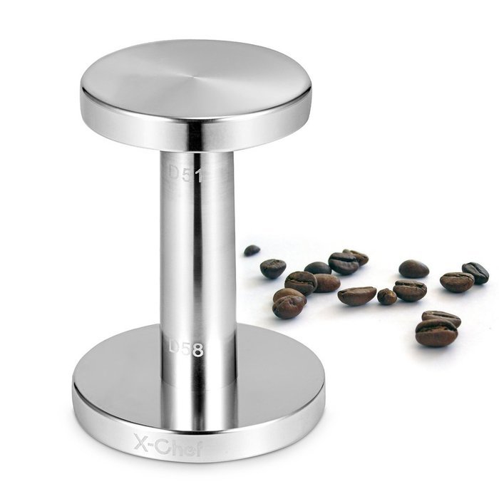 Espresso Tamper, X-Chef Aluminum Tamper for Espresso 51/ 58mm Coffee Tamper Christmas Gift N4