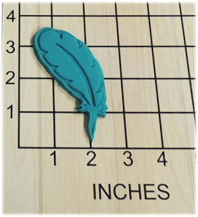 Feather Fondant Cookie Cutter and Stamp #1367 N2