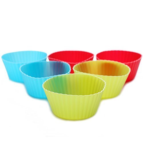 Silicone Baking Cups - Reusable Dessert Muffin Pans Mini Cupcakes Liner N4