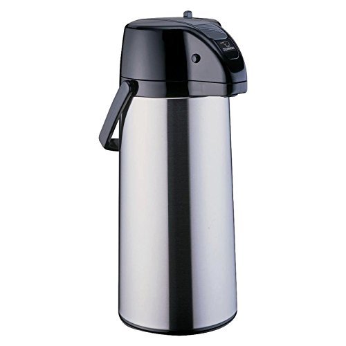 Zojirushi Silver Decaf Lever Airpot with Brew Thru Stem Stopper, 2.1 Liter