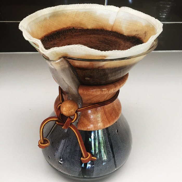 Reusable Coffee Filters for Chemex ,No Harmful Chemical ,All Natural ,2 Pack of P&F Circle Shaped Filters N5