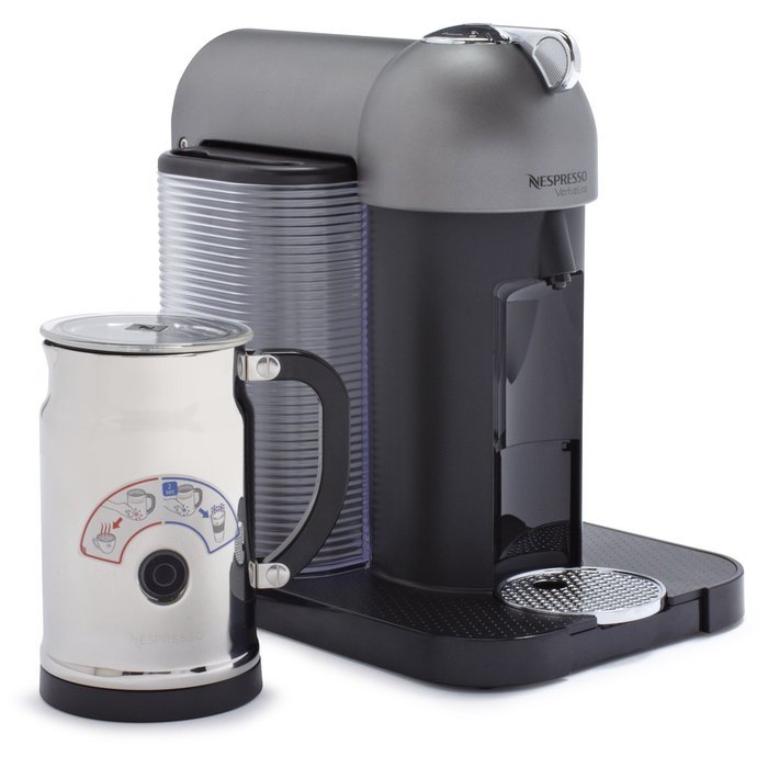 Nespresso VertuoLine with Aeroccino Plus A+GCA1-US-BM-NE , Titan Gray