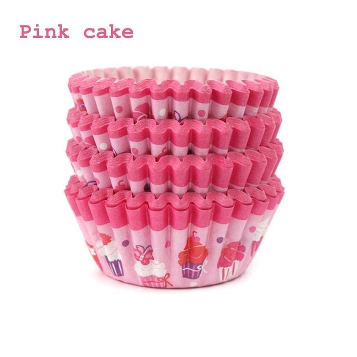 TXIN 100Pcs Paper Cake Cupcake Baking Muffin Box Cup Case Party Tray Cake Mold Decor (green) N3